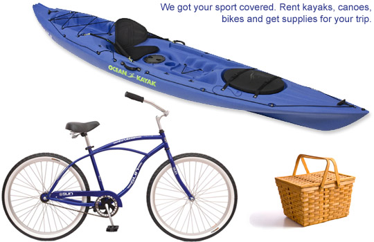 Get gear at Canoe Outfitters
